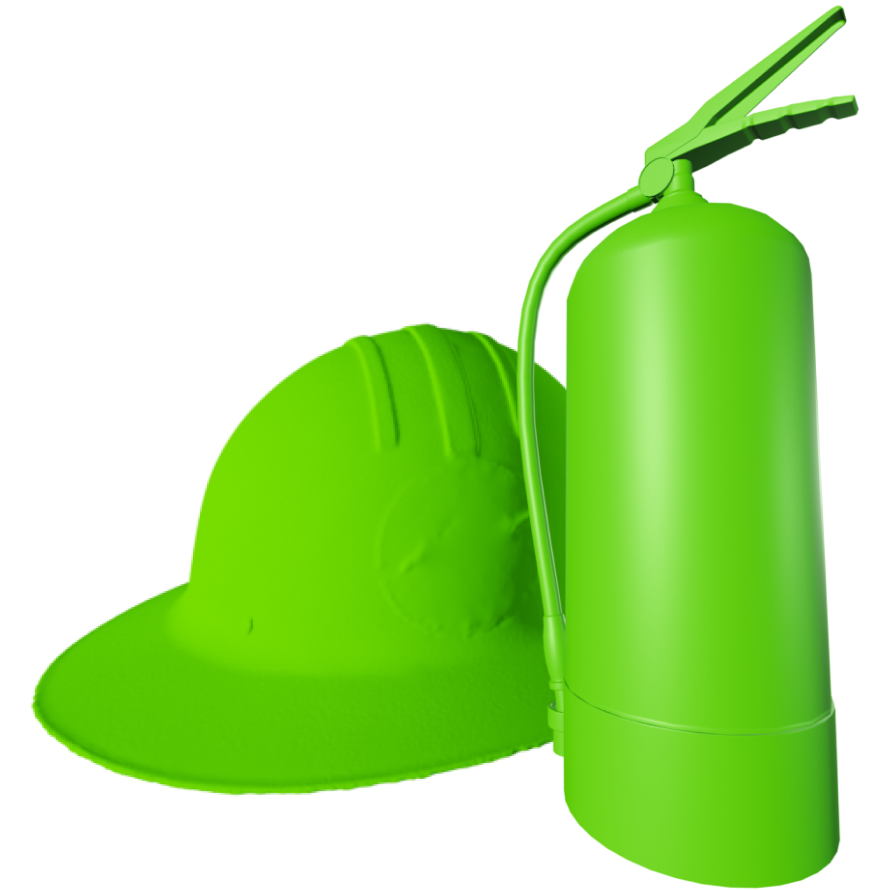 каска и огнетушитель каска и огнетушитель